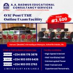 Book a Seat to Write OAU Post UTME Exam with Us